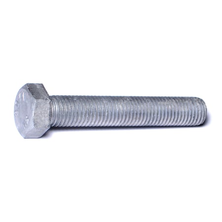 3/4-10 Hex Head Cap Screw, Hot Dipped Galvanized Steel, 4-1/2 In L, 10 PK